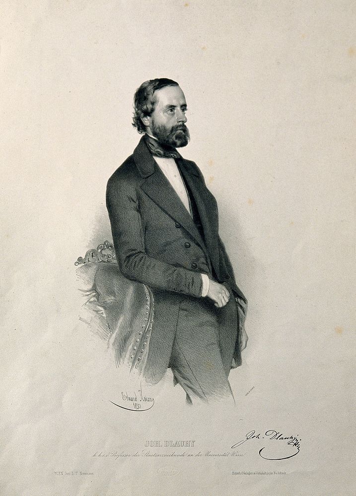 Johann Dlauhy. Lithograph by E. Kaiser, 1850.