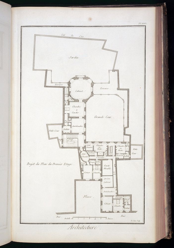 First floor plan of the home of Mr. le Marquis de Ville -