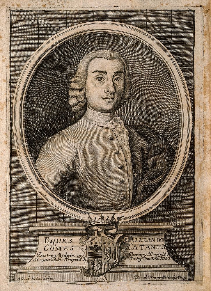 Alessandro Cataneo. Line engraving by B. Cimarelli after A. Gulielmi.