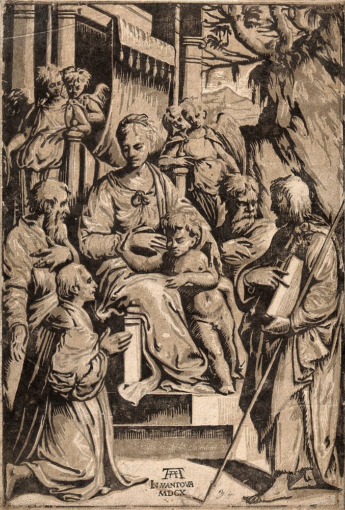 Saint Mary (the Blessed Virgin) with the Christ Child, Saint Charles Borromeo, Saint Andrew the Apostle, an unidentified…