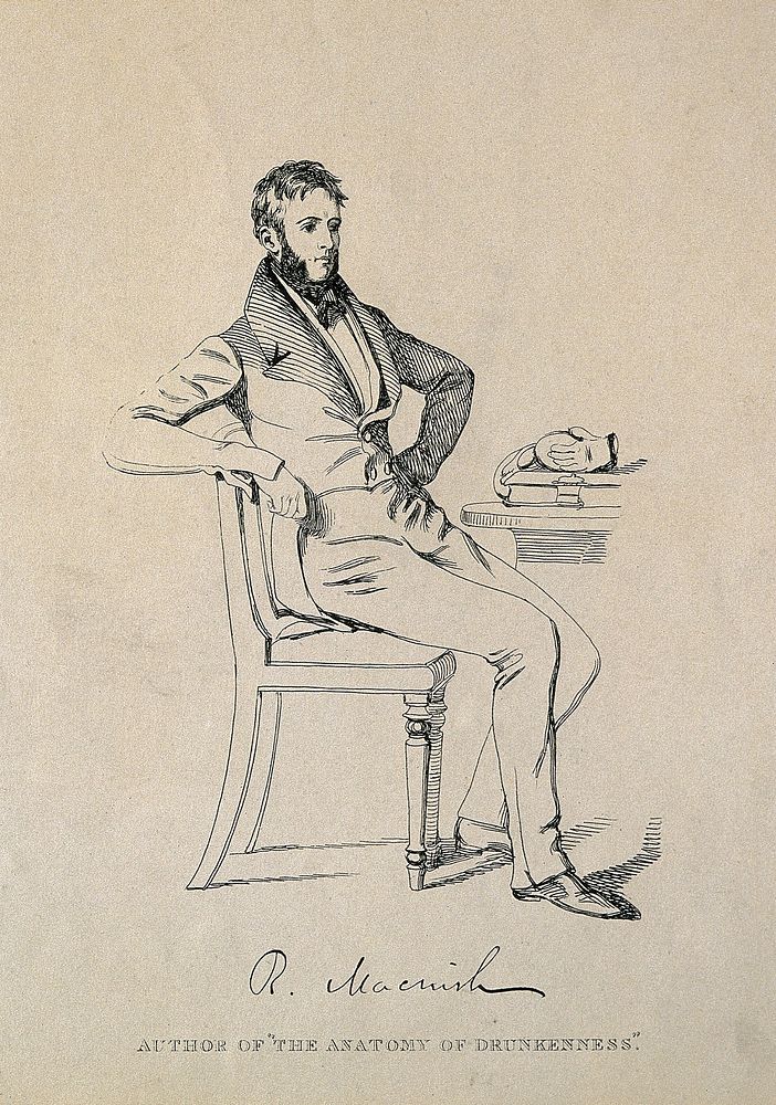 Robert Macnish. Lithograph by D. Maclise, 1883.