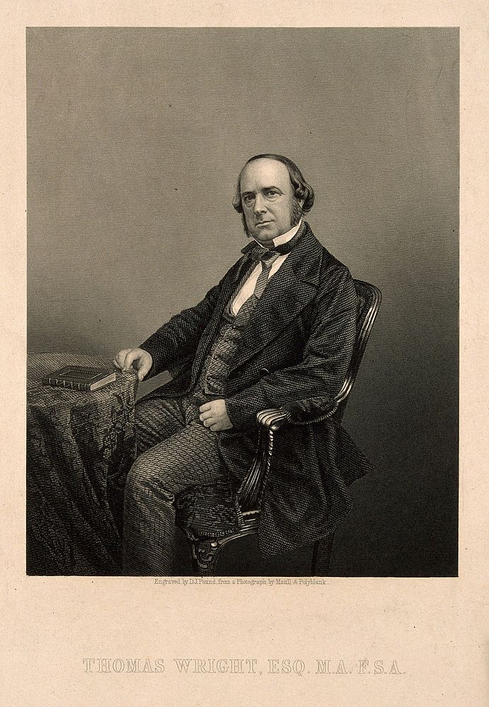 Thomas Wright. Stipple engraving by D. J. Pound, 1859, after Maull & Polyblank.