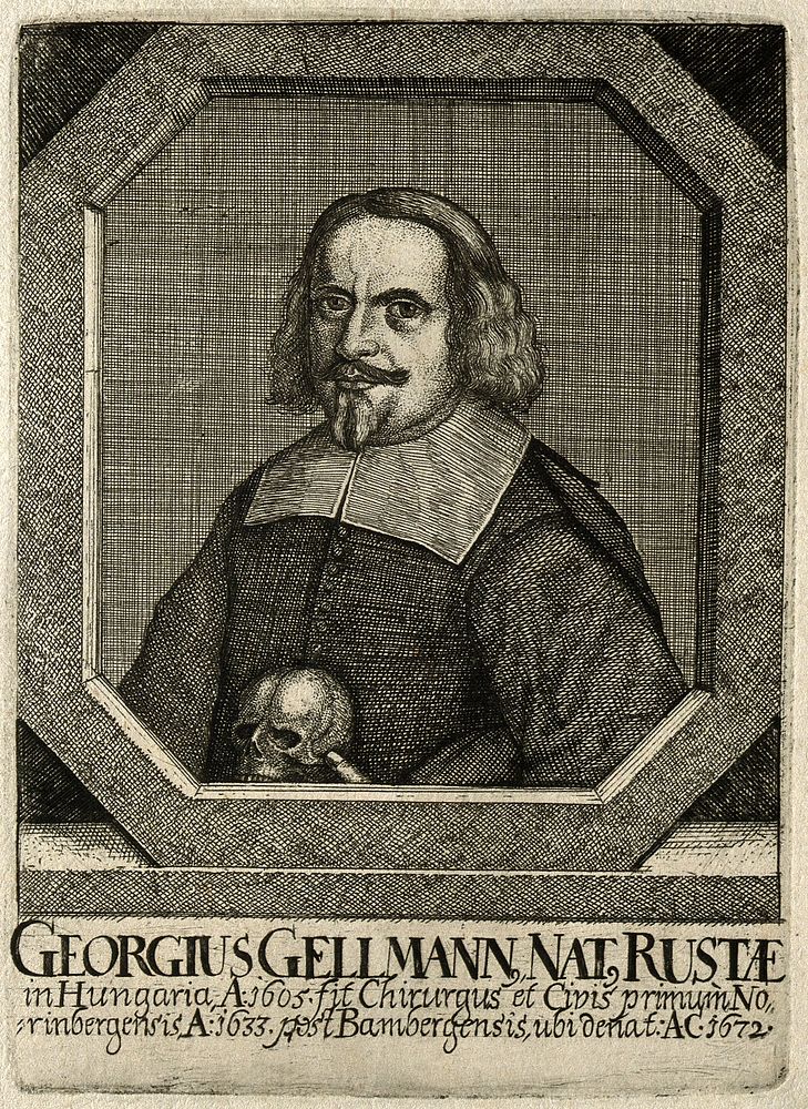 Georg Gellmann. Line engraving.