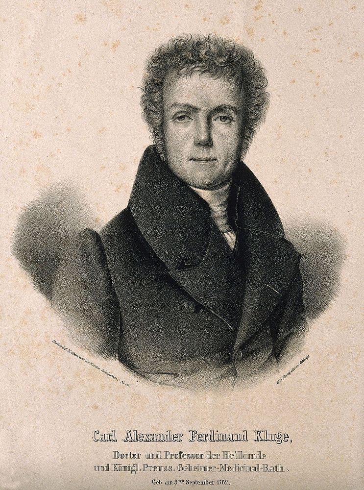 Karl Alexander Ferdinand Kluge. Lithograph by A. Remy.