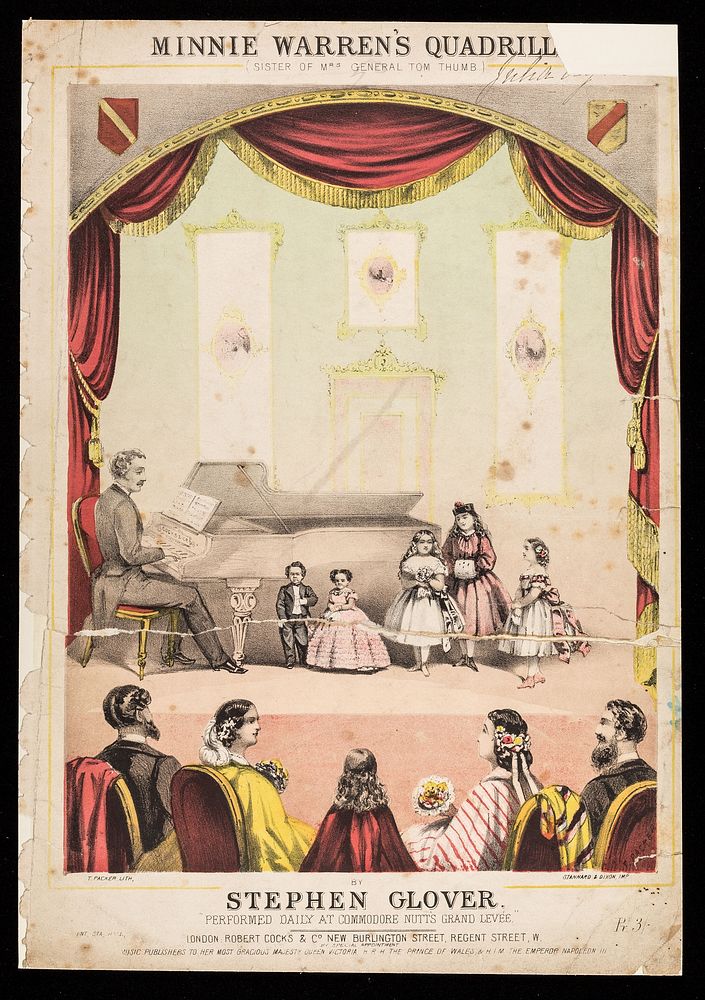 Minnie Warren's quadrille (sister of Mrs. Tom Thumb) / by Stephen Glover. Performed daily at Commodore Nutt's grand levée.