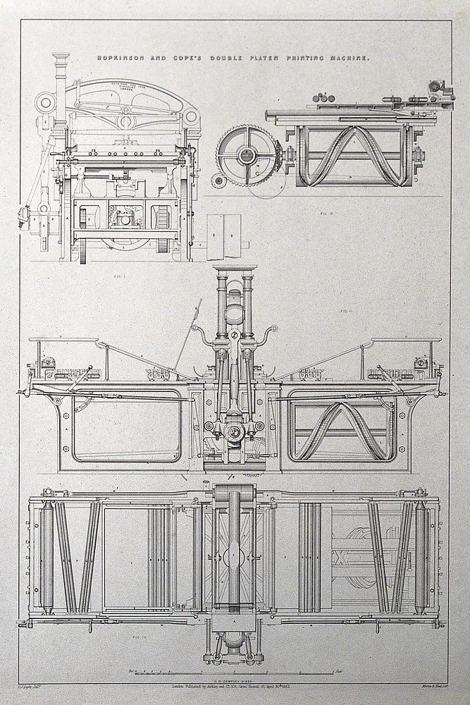 Engineering: printing machine two platens. | Free Photo Illustration ...