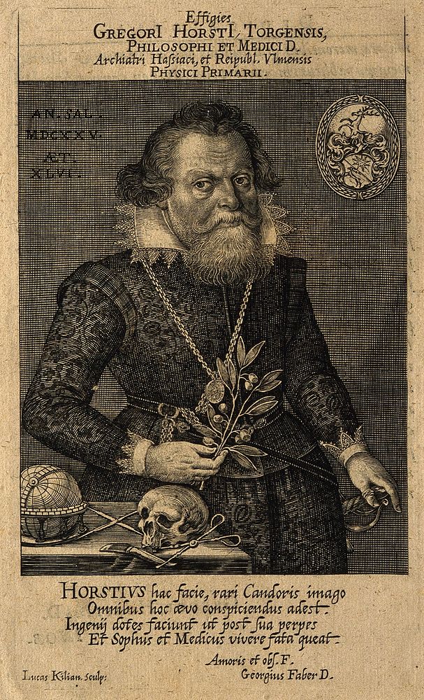 Gregor Horst. Line engraving by L. Kilian, 1625.