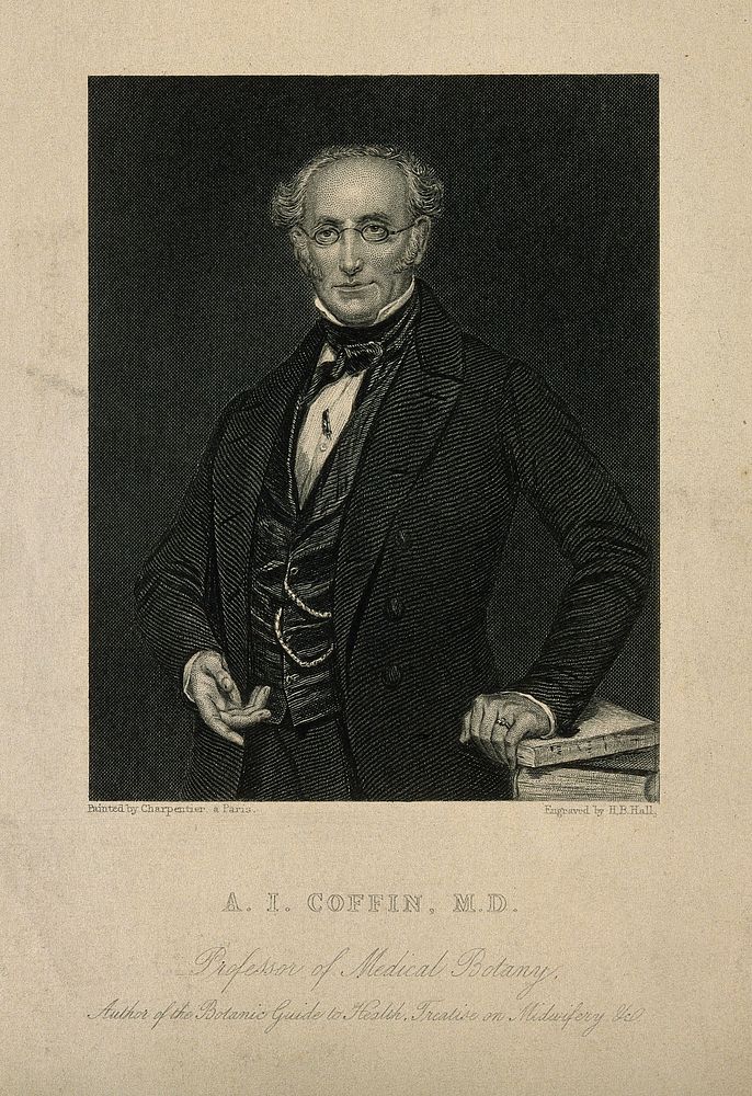 Albert Isaiah Coffin. Stipple engraving by H. B. Hall after Charpentier.