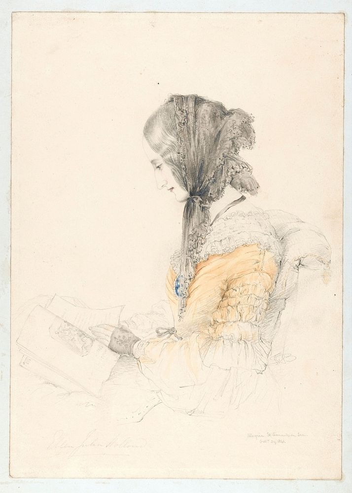 Ellen Julia Hollond. Coloured drawing, 1841.
