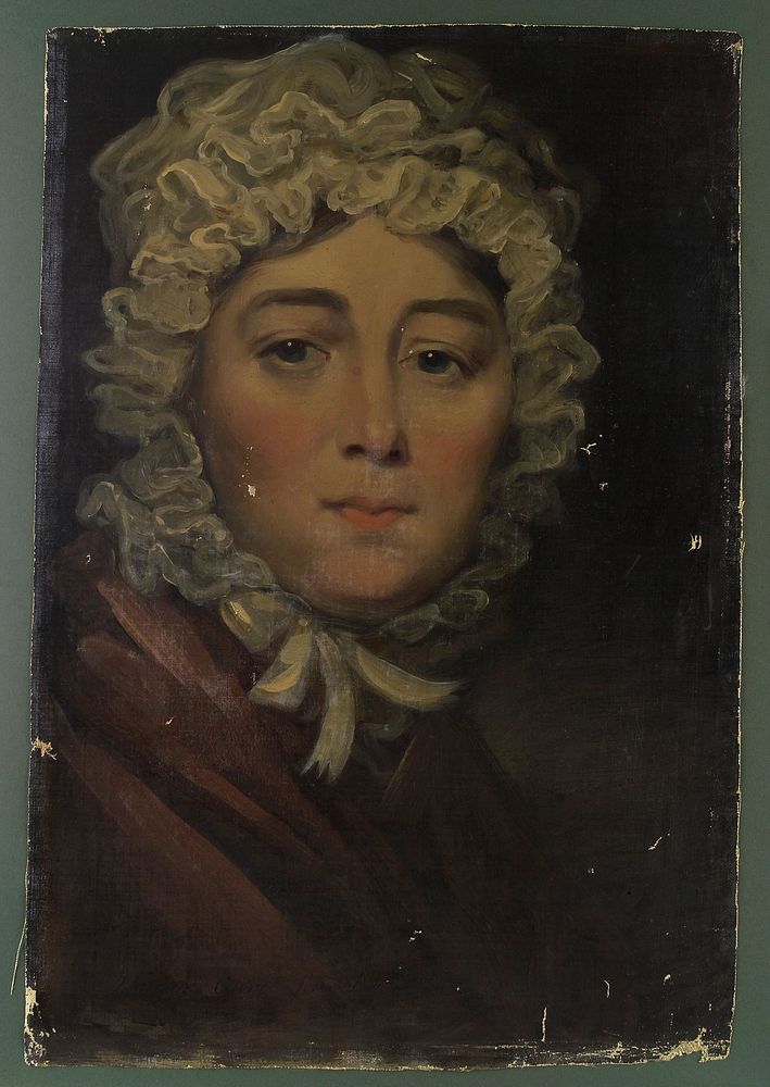 Mrs Bennett, cured of skin disease. Oil painting, 1818/1821.