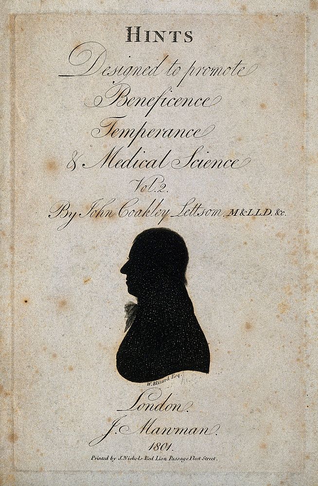 Sir William Blizard. Silhouette, 1801.