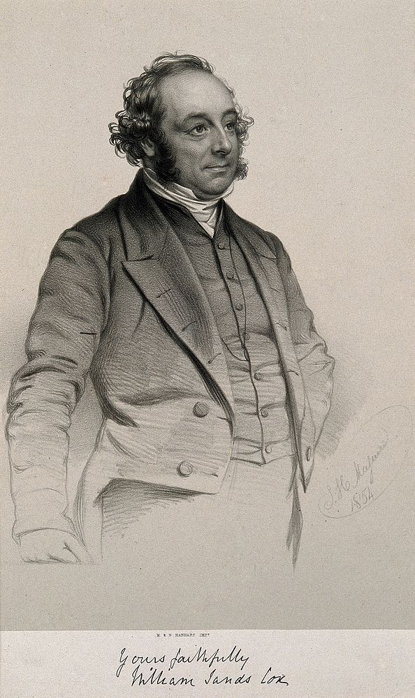 William Sands Cox. Lithograph by T. H. Maguire, 1854.