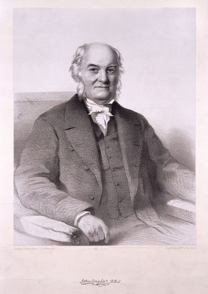 John Taylor, mining engineer and geologist. Lithograph by J.A. Vinter after S. Hodges.