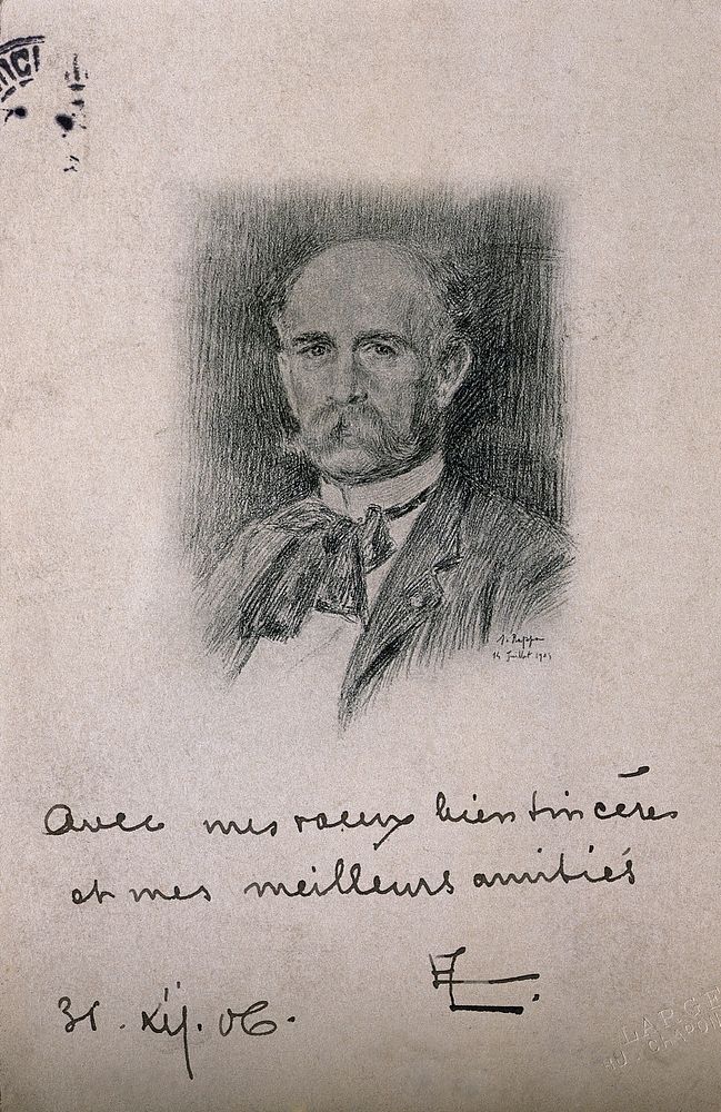 Edmond Landolt. Reproduction of drawing by Rappon, 1905.