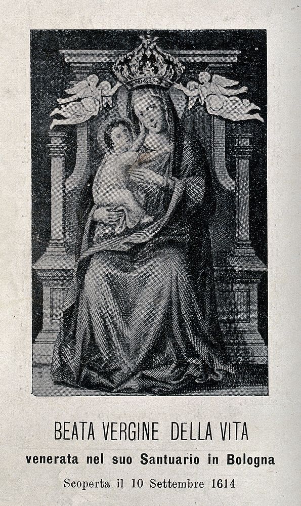 The Blessed Virgin of Life at Bologna. Process print.