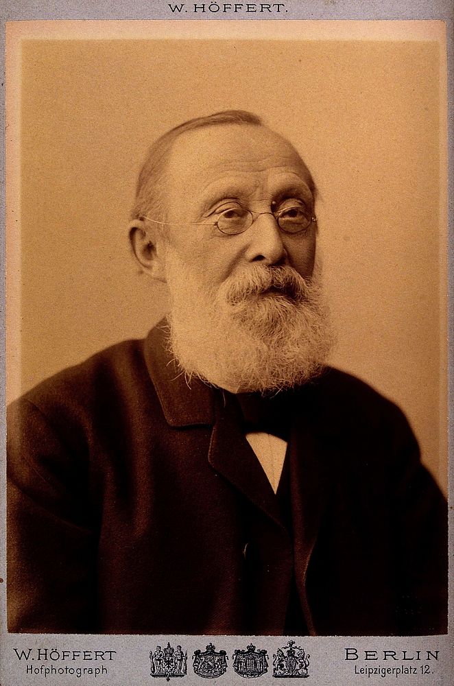 Rudolph Virchow, head and shoulders. Photograph by W. Höffert, 1893.
