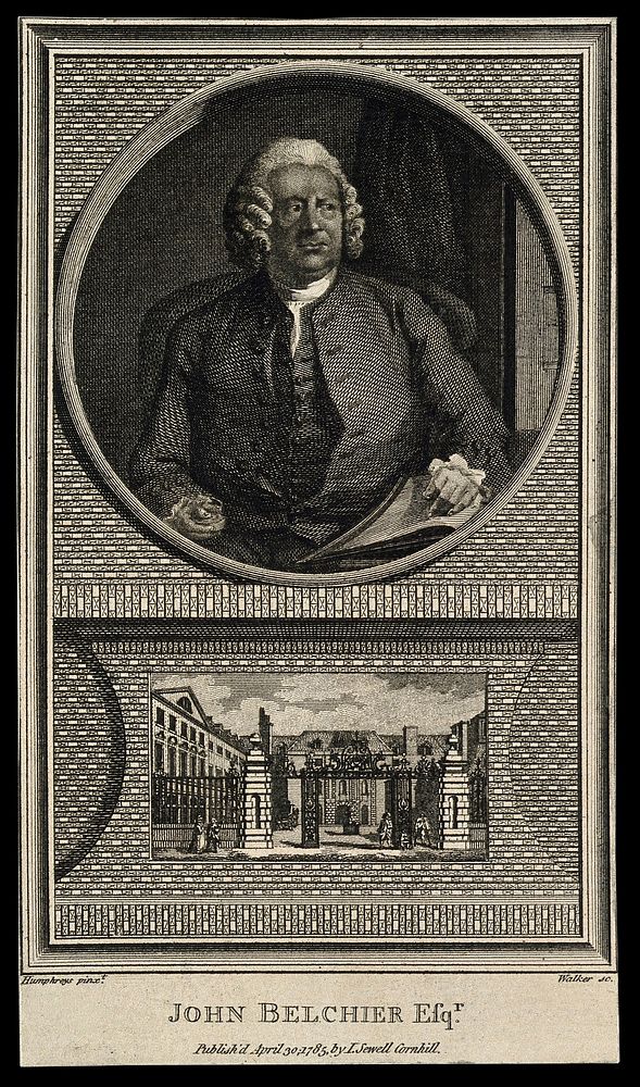 John Belchier. Line engraving by A. Walker after O. Humphry.
