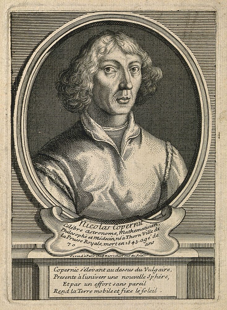 Nicolaus Copernicus. Line engraving.