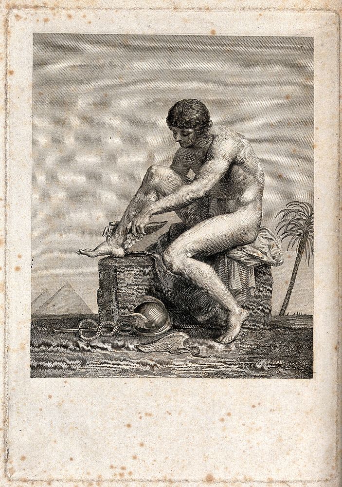 Mercury [Hermes]. Engraving.