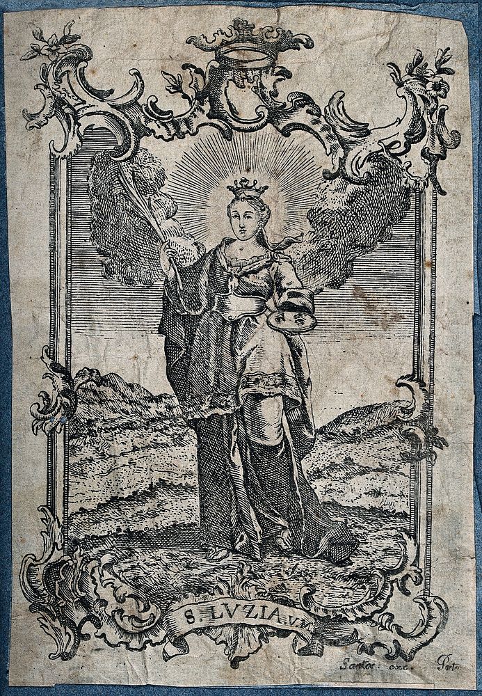 Saint Lucy. Etching.