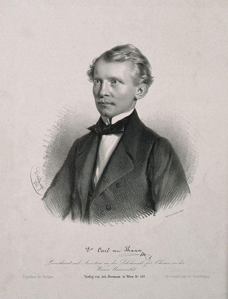 Carl von Thann. Lithograph by A. Dauthage, 1860.