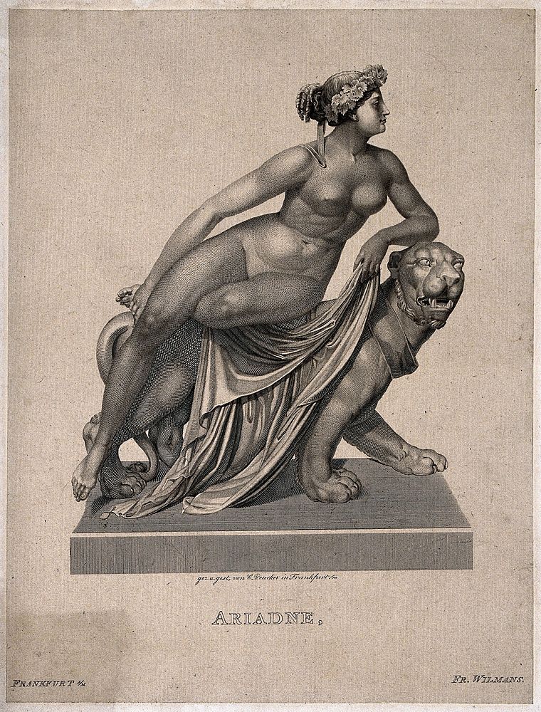 Ariadne. Engraving by G.H.K. Deucker.