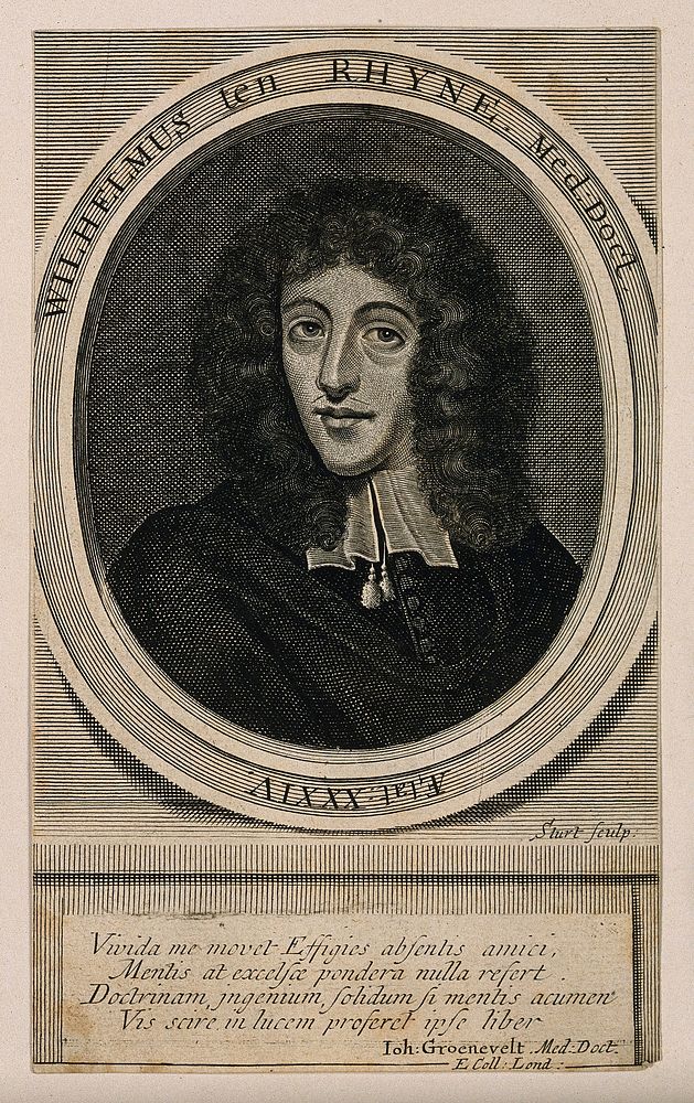Willem Ten Rhyne. Line engraving by J. Sturt, 1683.