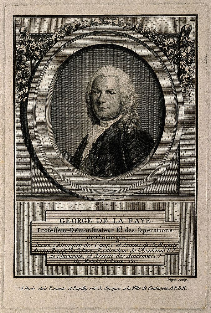 Georges de La Faye. Line engraving by N. Dupin.