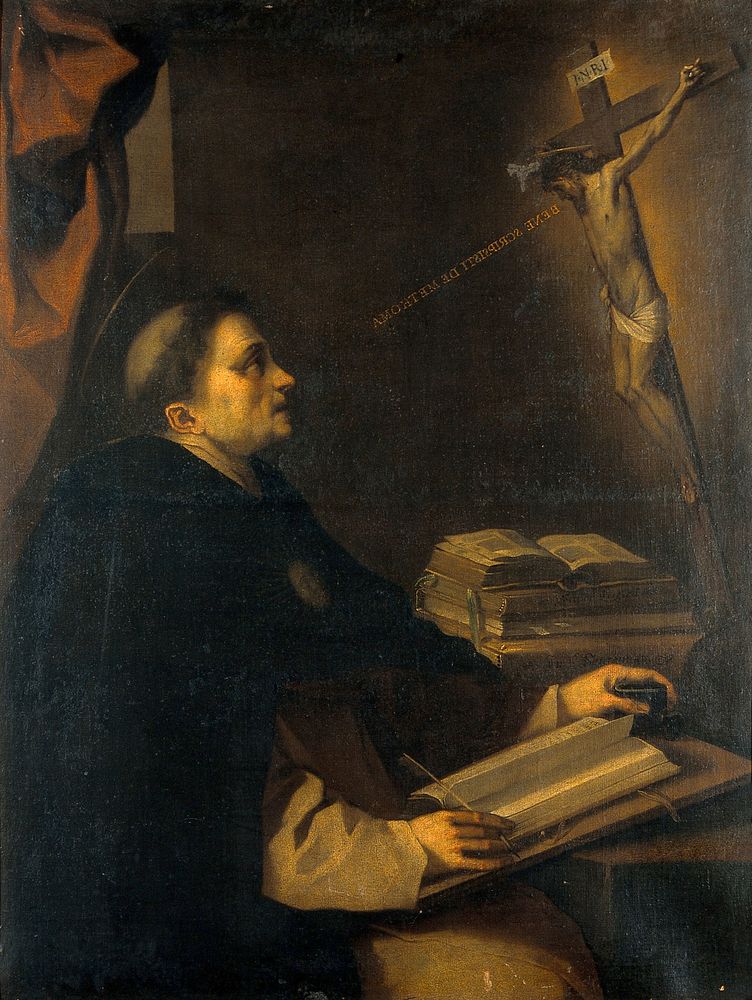 Saint Thomas Aquinas. Oil painting.