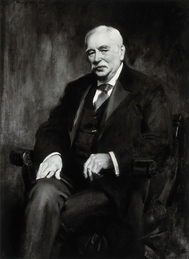 Sir Patrick Manson. Photograph after a painting.