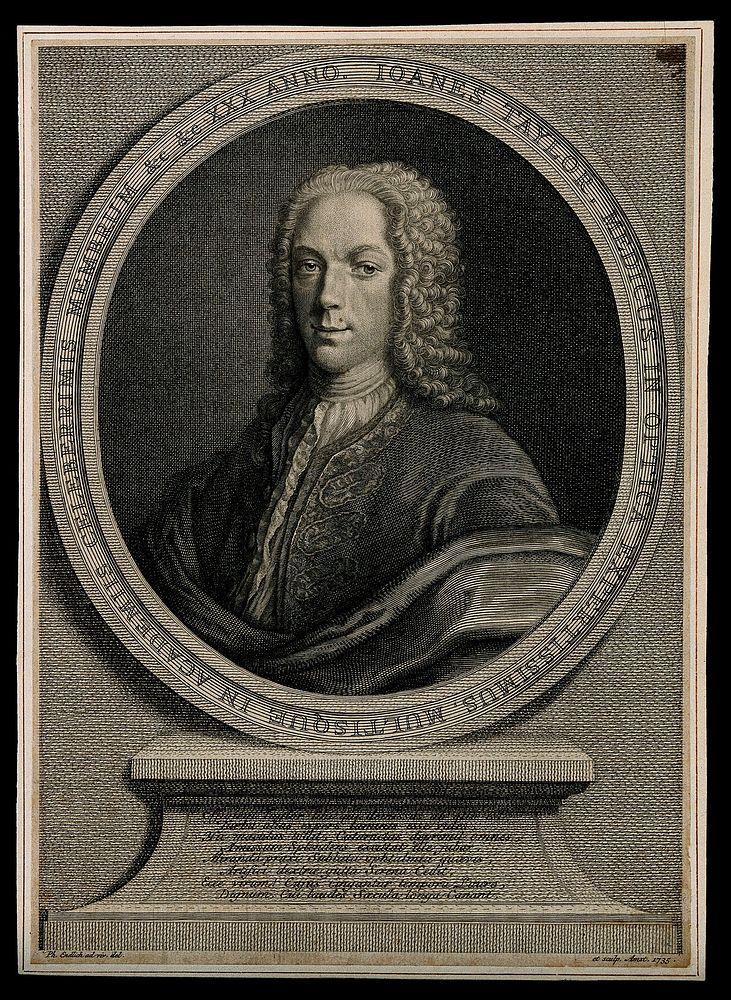 John Taylor. Line engraving by P. Endlich, 1735, after himself.
