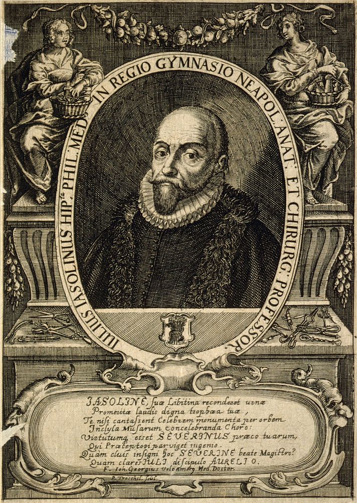 Julius Jasolinus. Line engraving by P. Troeschel.