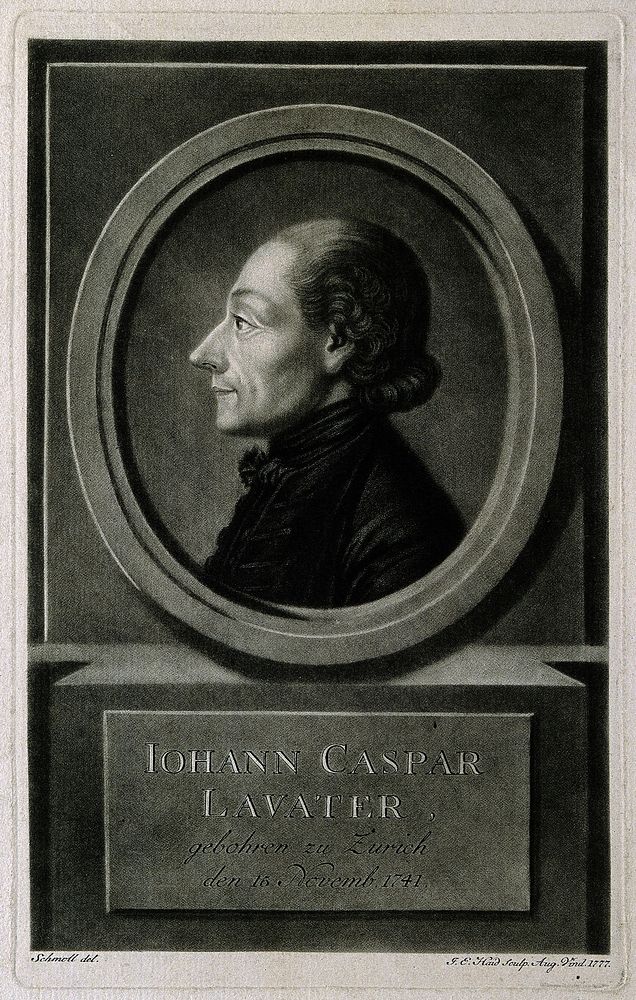 Johann Caspar Lavater. Mezzotint by J. E. Haid, 1777, after G.F. Schmoll.