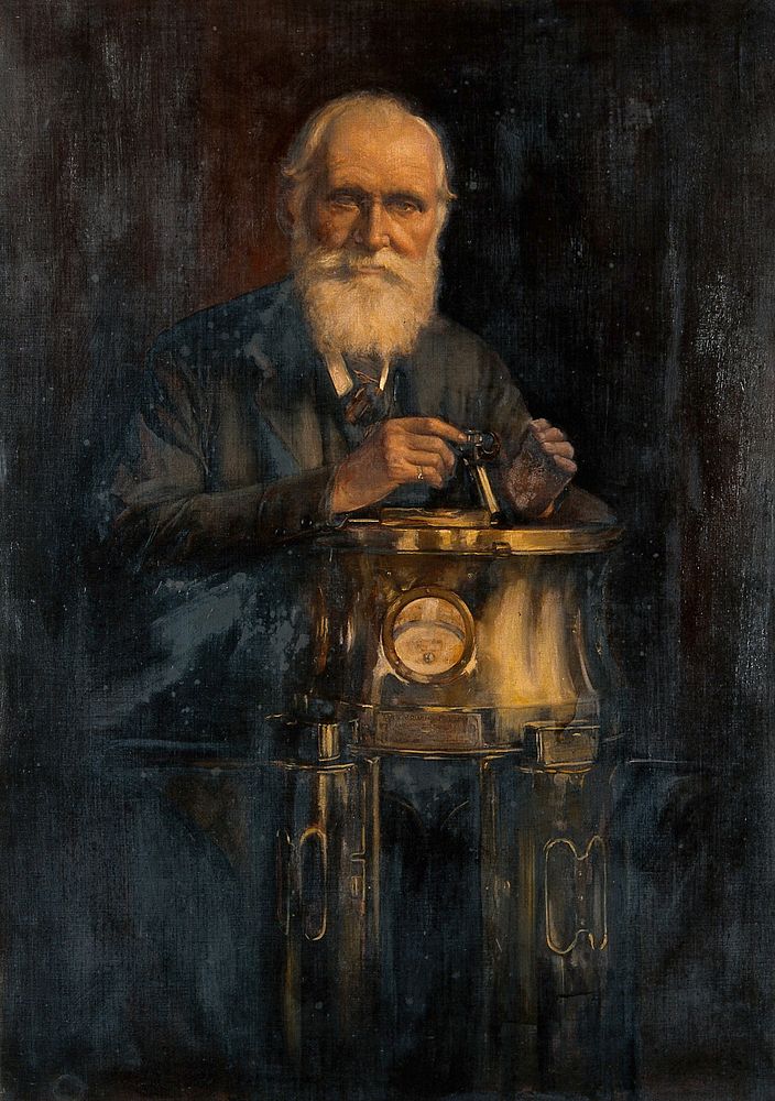 William Thomson, Lord Kelvin (1824-1907), physicist. Oil painting by Harry Herman Salomon after a photograph.