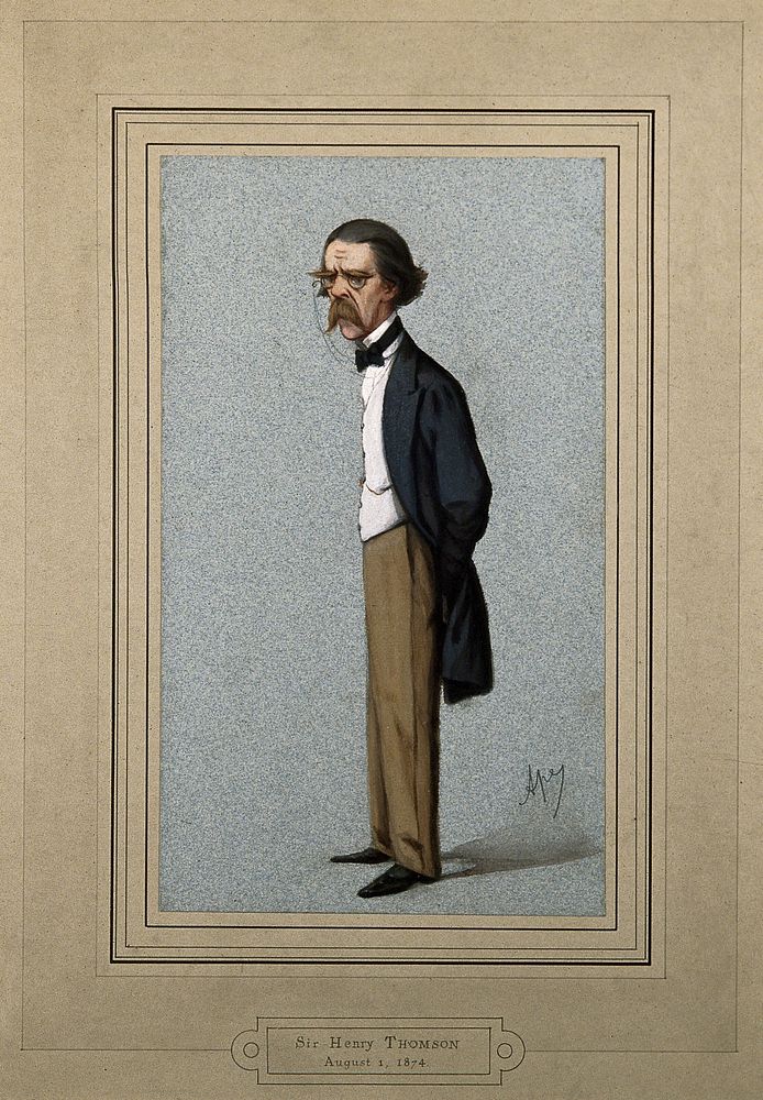 Sir Henry Thompson. Watercolour by C. Pellegrini [Ape], 1874.