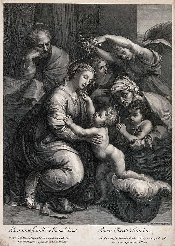 Saint Mary (the Blessed Virgin) and Saint Joseph with the Christ Child, Saint John the Baptist and Saint Elizabeth.…