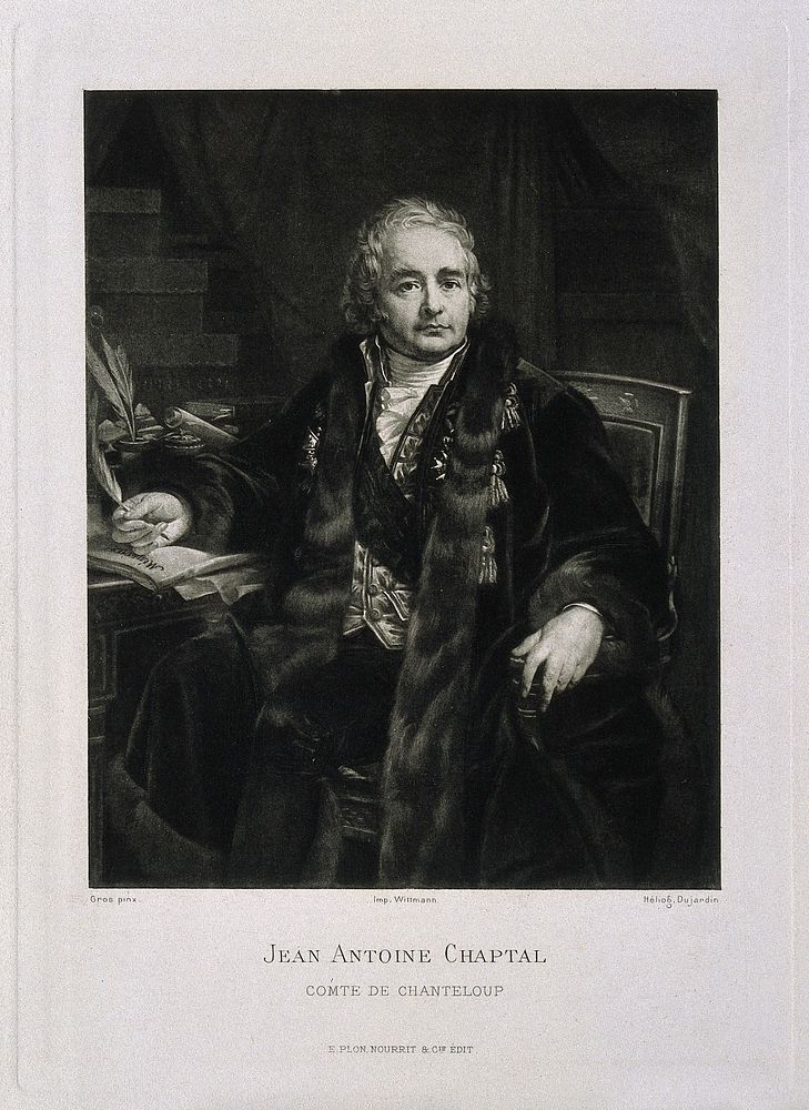 Jean-Antoine-Claude Chaptal, Comte de Chanteloup. Heliogravure by Dujardin after a painting by A. J. Gros.