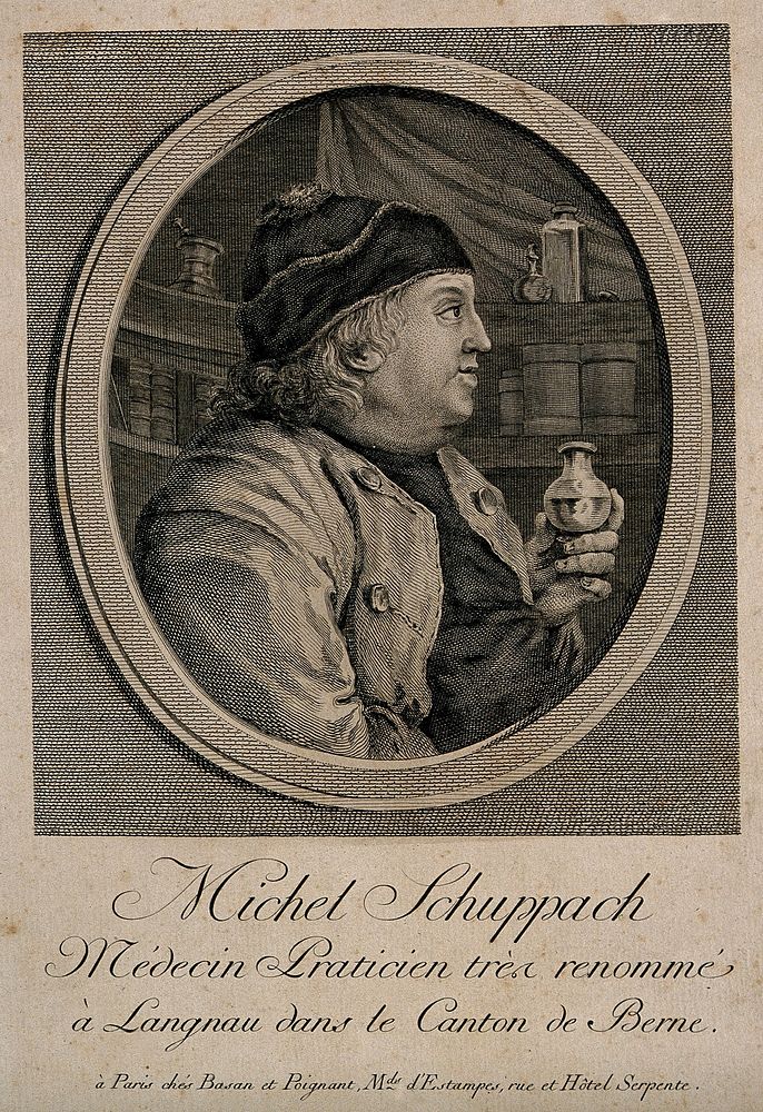 Michel Schuppach. Line engraving.