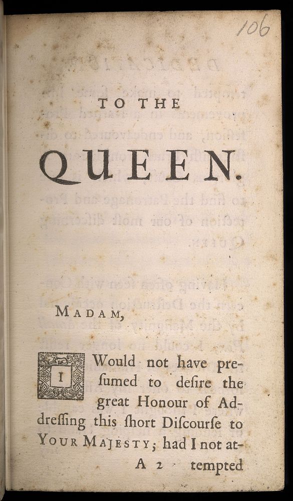 Dedication to the Queen. 1728.