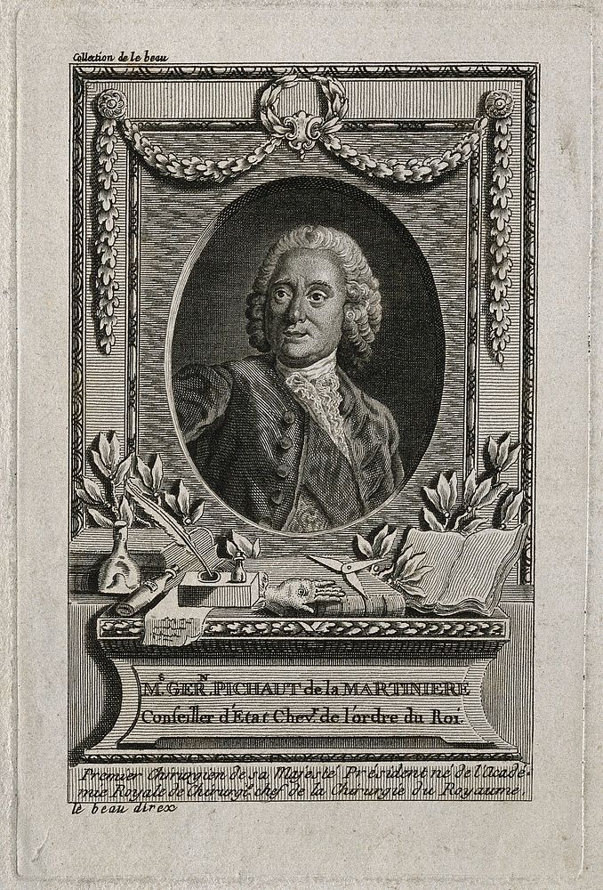 Germain Pichault de Lamartinière. Line engraving.