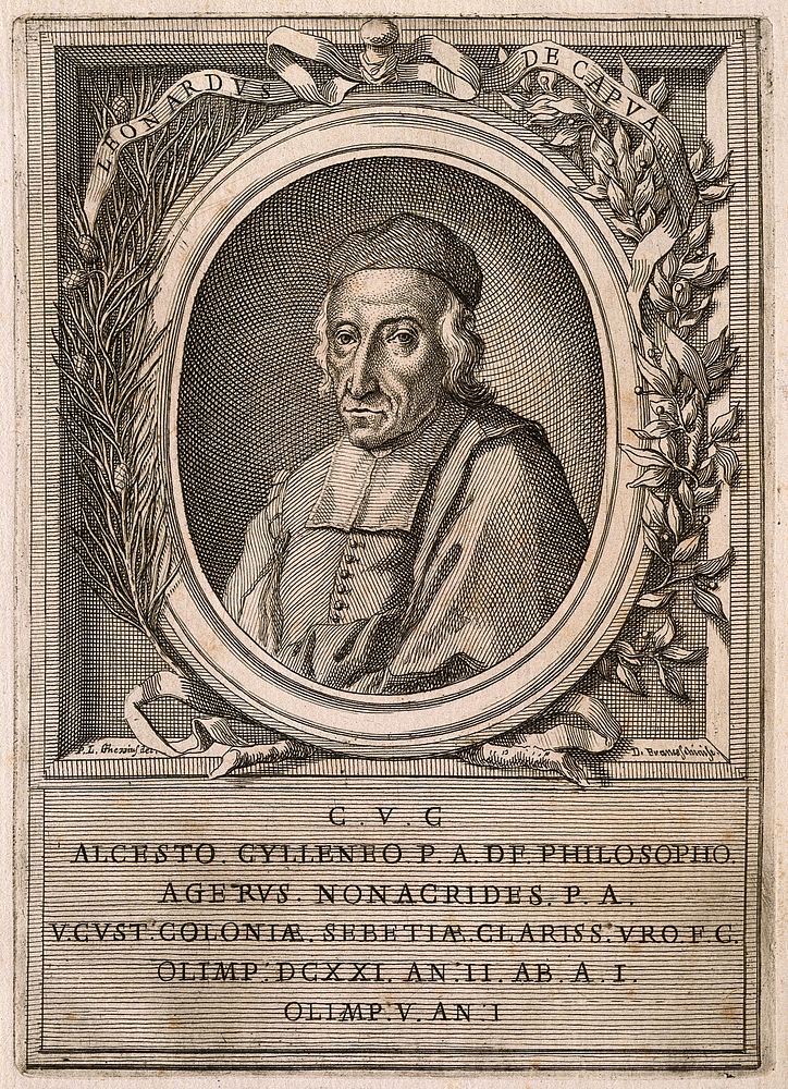 Lionardo di Capoa. Line engraving by D. Franceschini after P. L. Ghezzi.