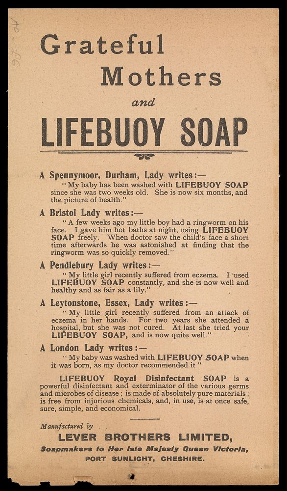 Advert for Lifebuoy Soap