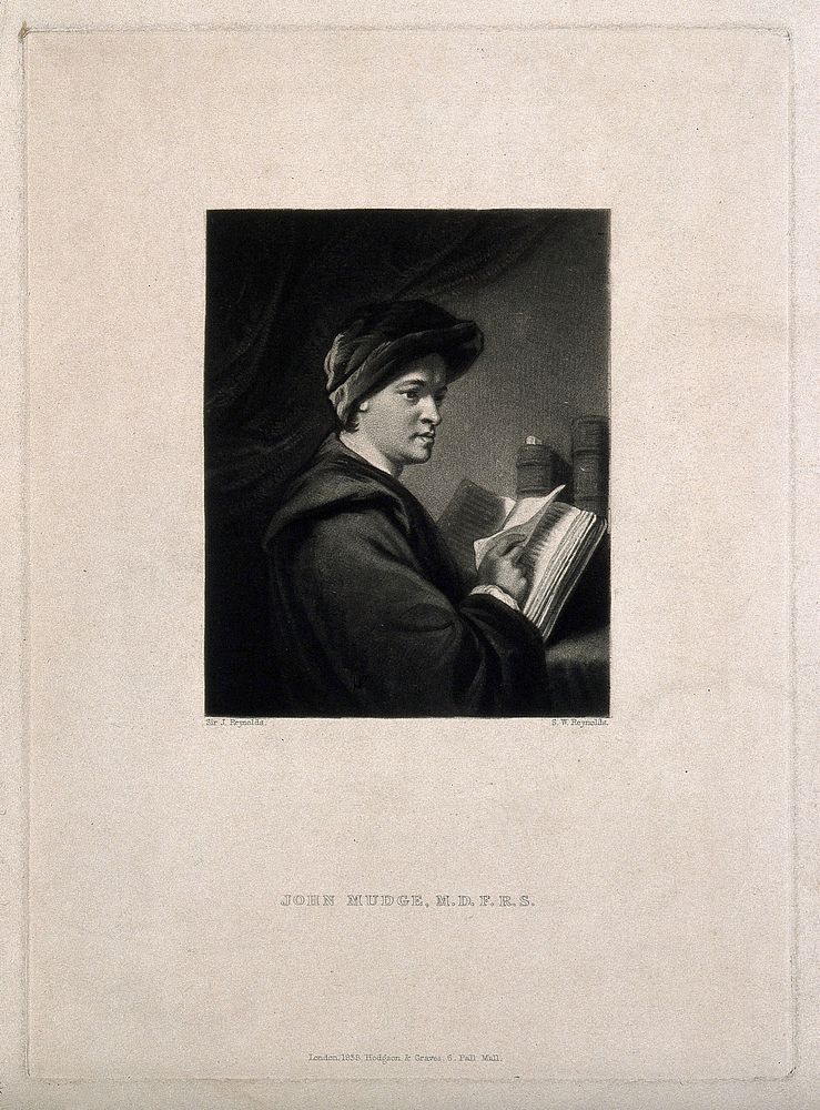 John Mudge. Mezzotint by S. W. Reynolds, 1838, after Sir J. Reynolds.