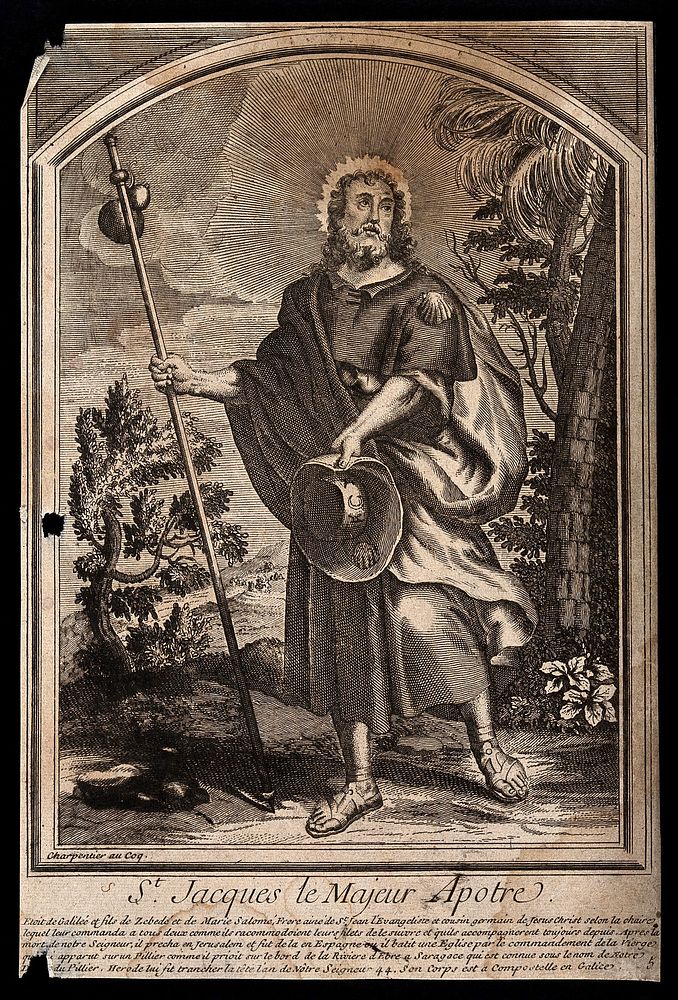 Saint James the Great. Engraving.