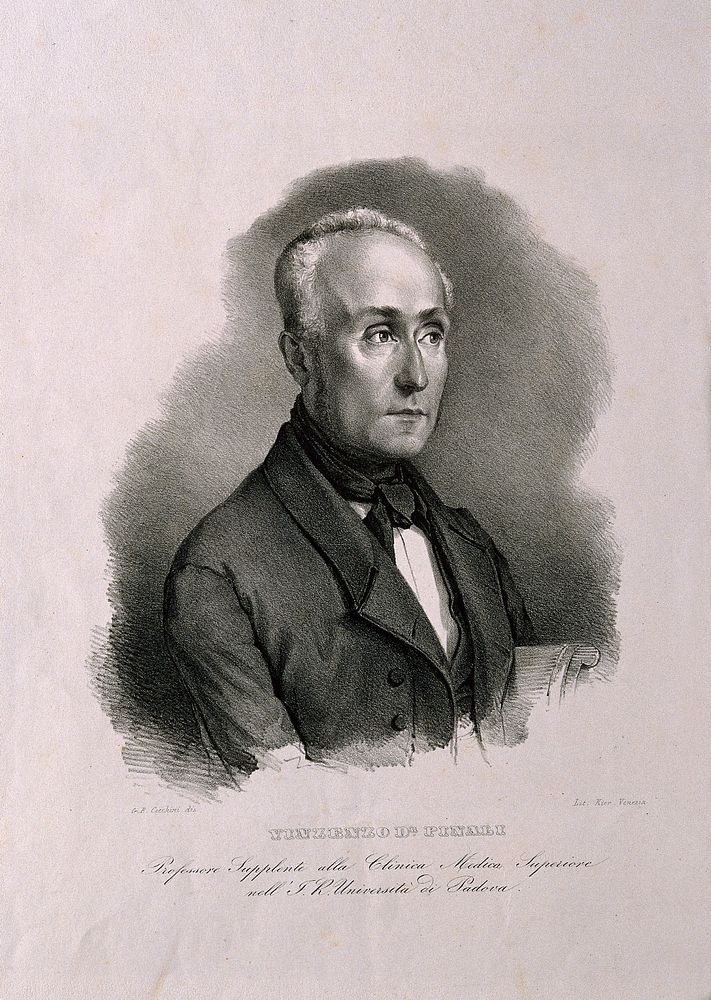 Vincenzo Pinali. Lithograph by G. B. Cecchini.