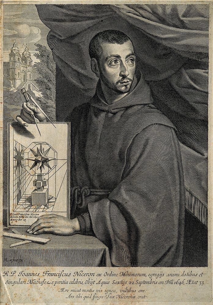 Jean-François Nicéron. Line engraving by M. Lasne, 1646.