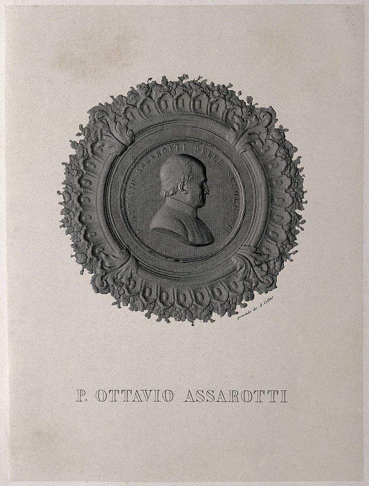 Ottavio Assarotti. Line engraving by A. Collas.