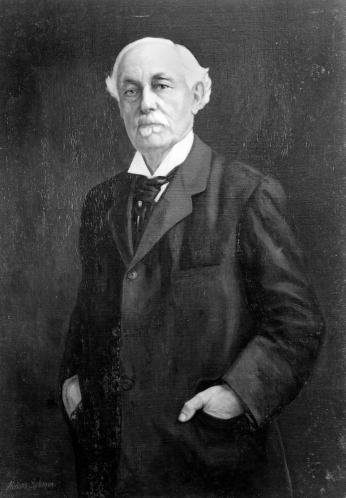 Sir William Tilden (1842-1926), chemist. Oil painting by Harry Herman Salomon after a photograph.