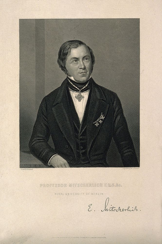 Eilhard Mitscherlich. Stipple engraving by W. C. Sharpe after C. L'Allemand.