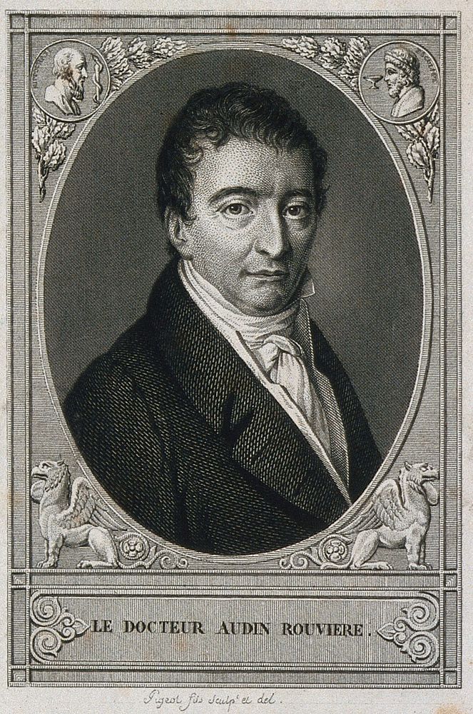 Joseph Marie Audin Rouvière. Line engraving by Pigeot fils (H. Pigeot) after himself.